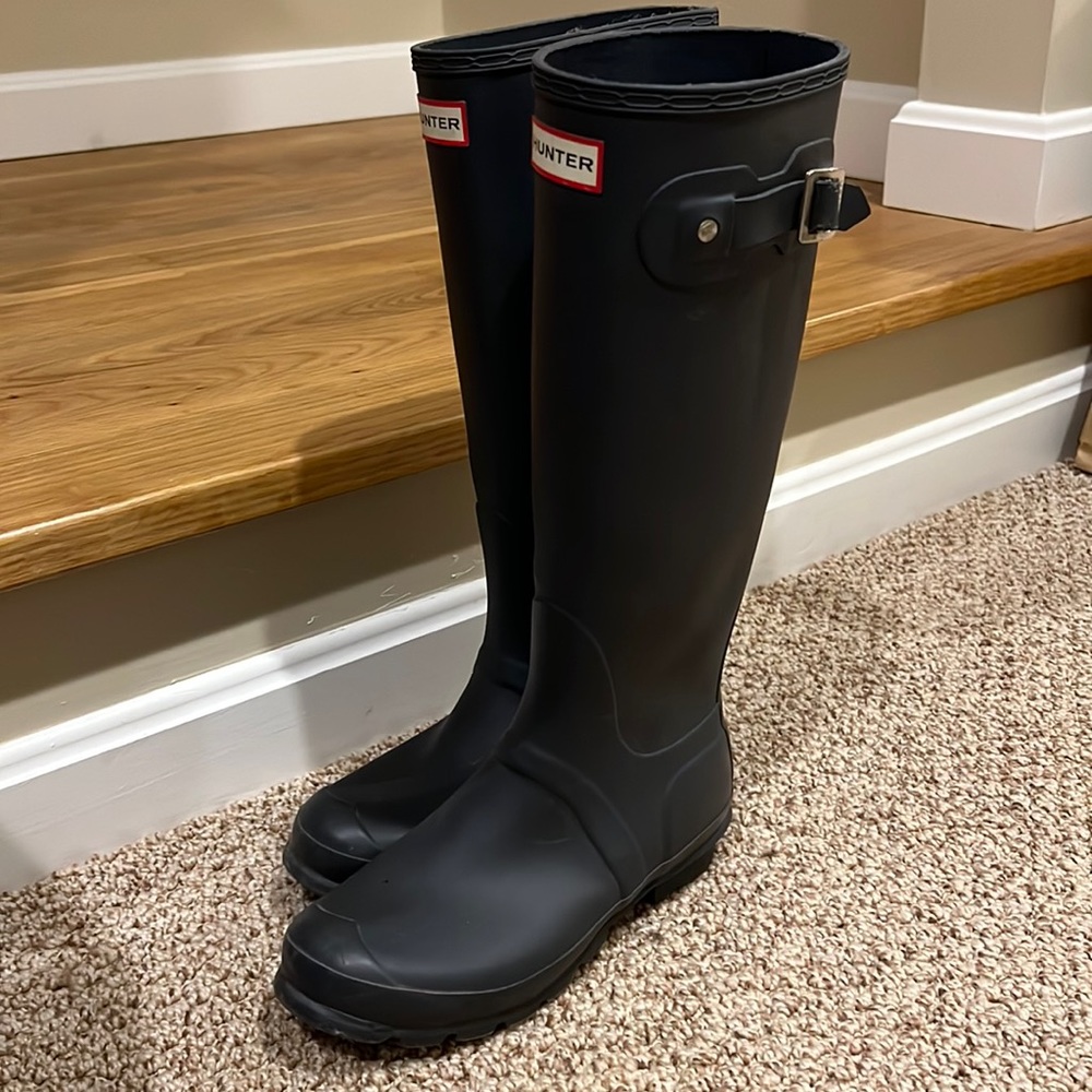Hunter Rain Boots, WORN TWICE!!